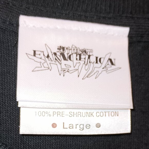 NEW Neon Genesis Evangelion T-Shirt Sitting with Cross Black Large UNISEX - Picture 4 of 11